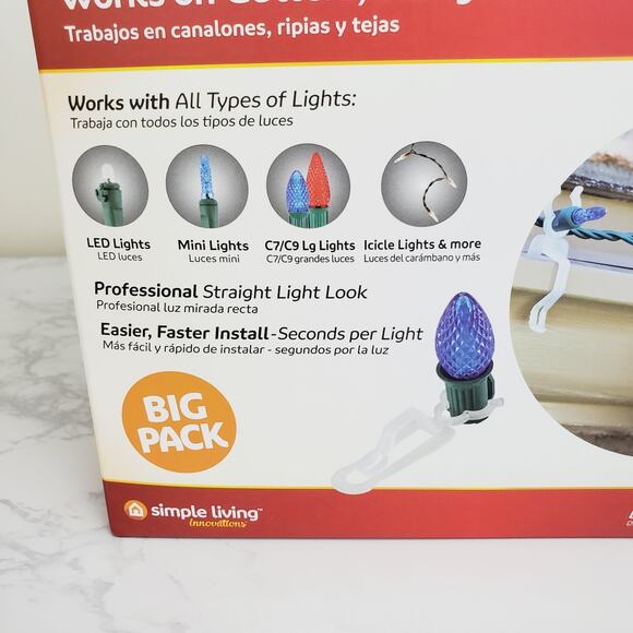 Simple Living Solutions 300 COUNT Universal Christmas Light Clip Smart Light New - Picture 2 of 7